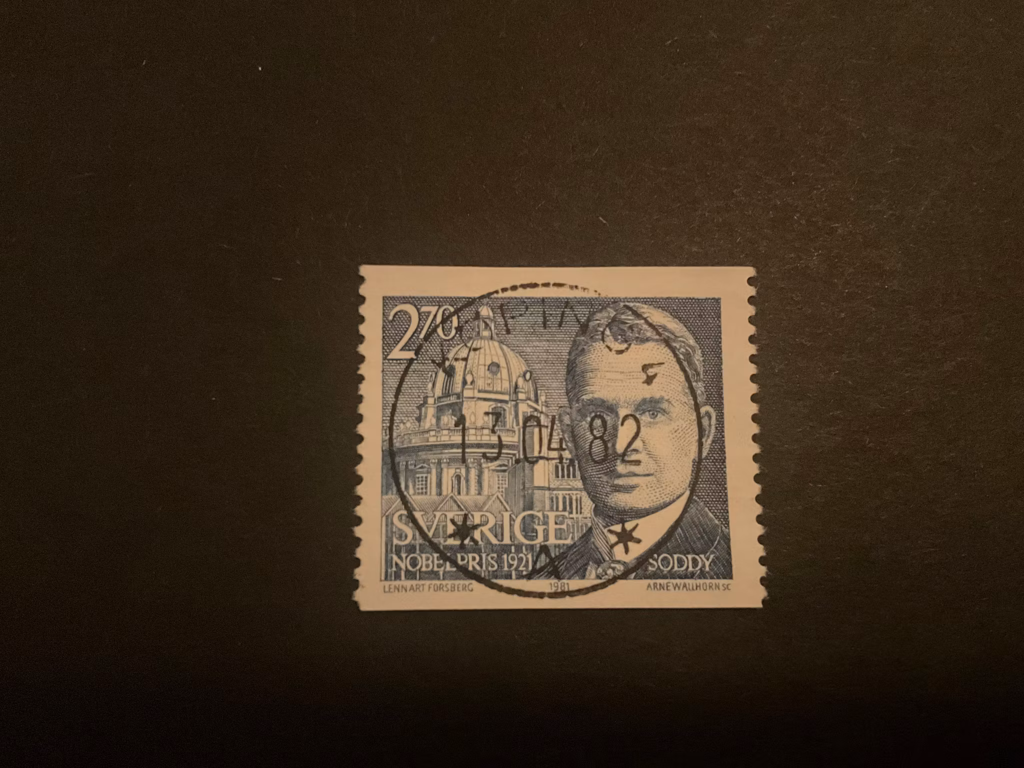 Nobelpristagare 1921 facit 1194 lyxstämplat KÖPING 4