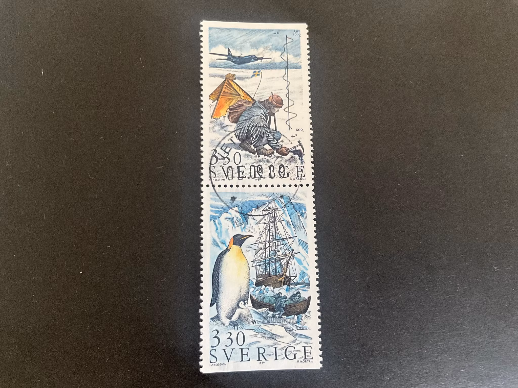 Svensk polarforskning facit 1579 SX lyxstämplat VETLANDA