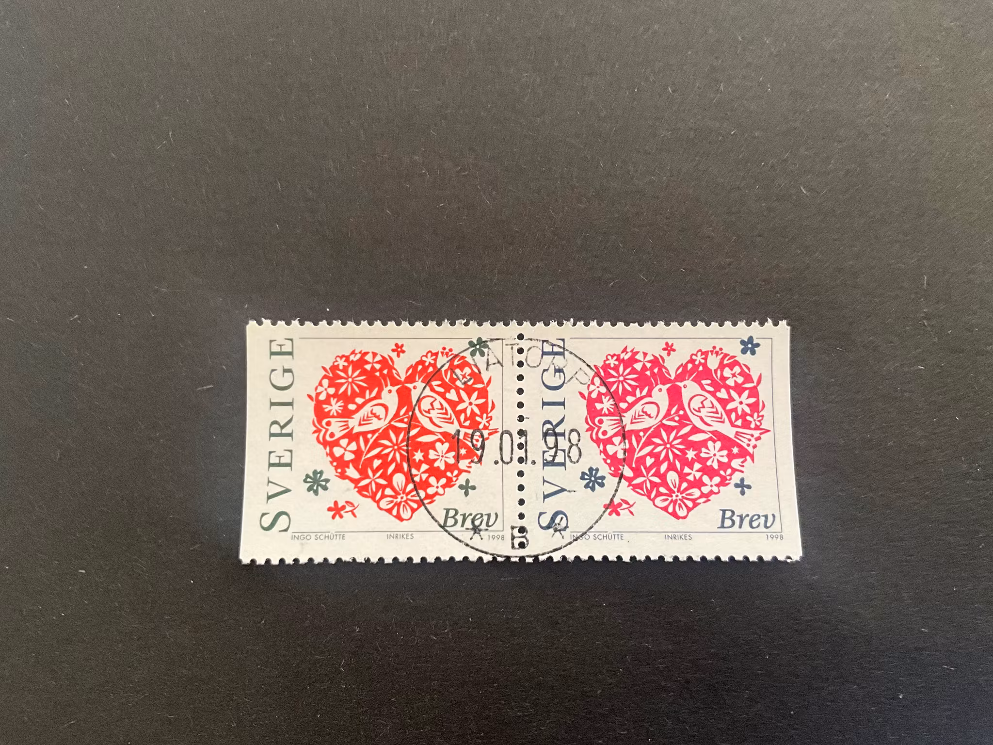 Alla hjärtans dag facit 2052 SX lyxstämplat par LIATORP