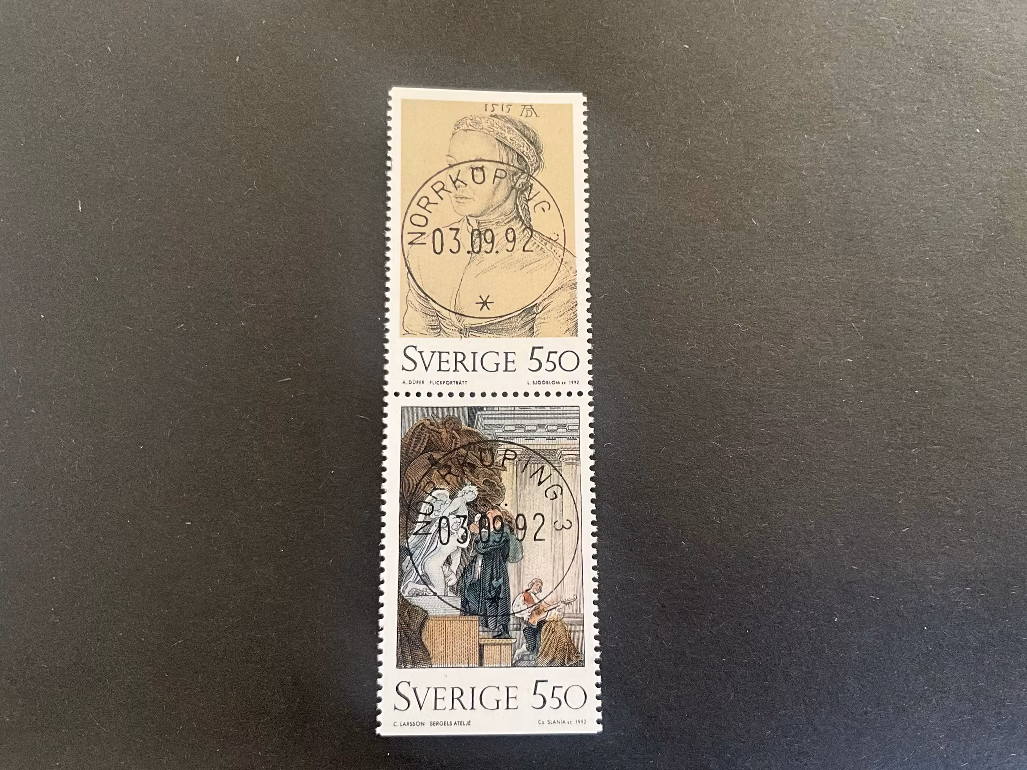 Nationalmuseum 200 år facit 1754 SX lyxstämplat par NORRKÖPING C