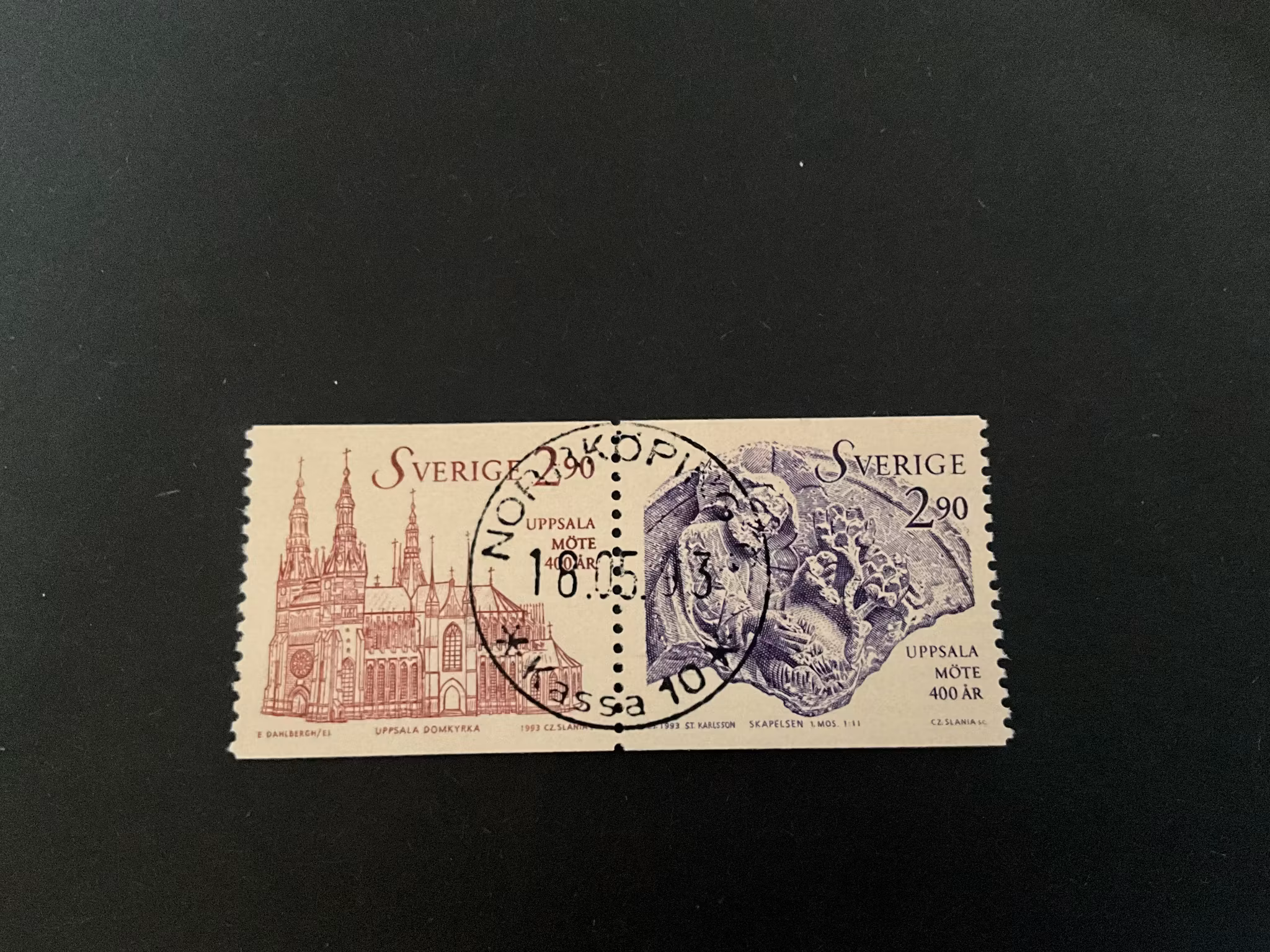 Uppsala möte 400 år facit 1788 SX1 lyxstämplat par NORRKÖPING C