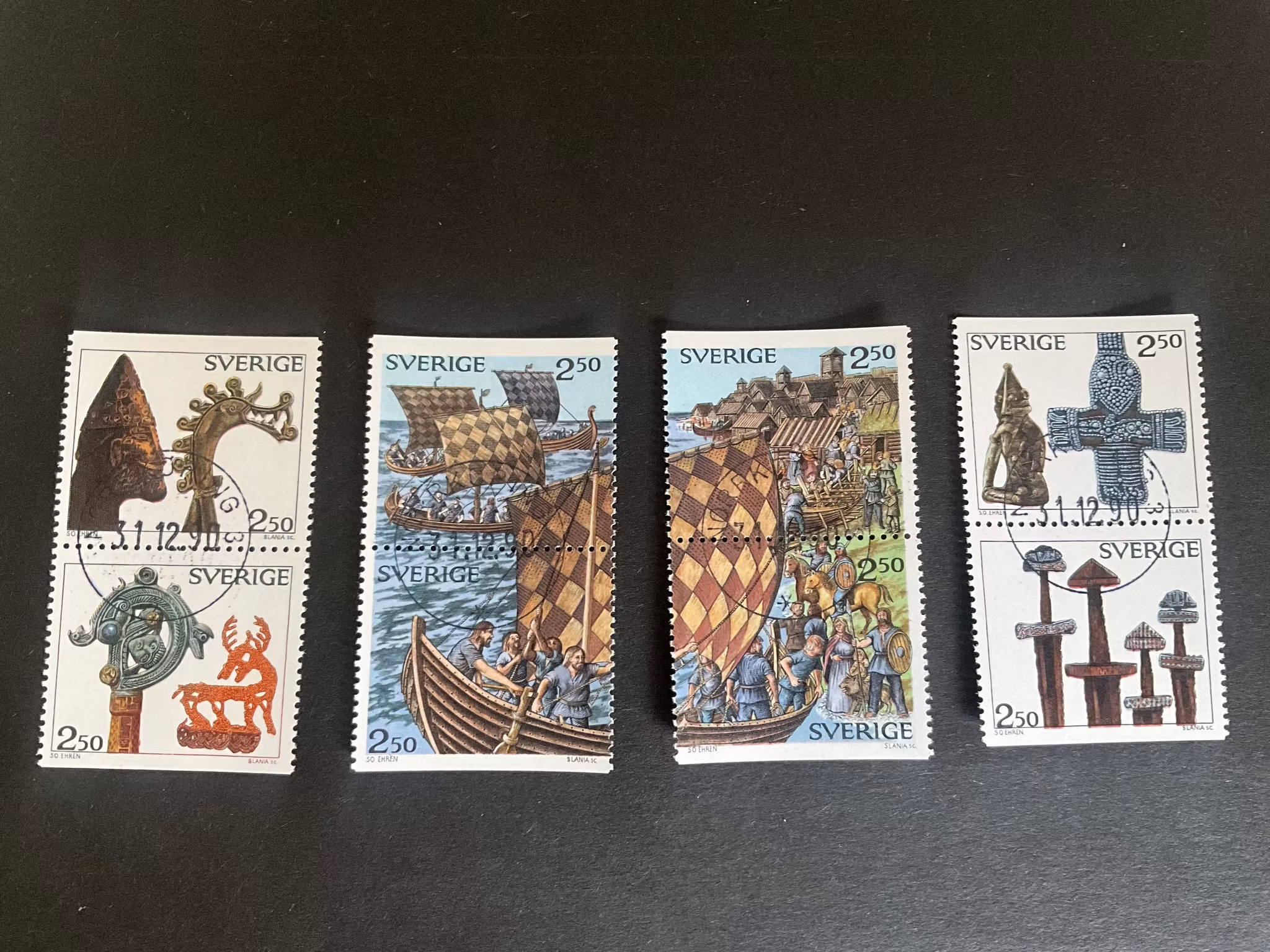 Vikingar facit 1613-1616 SX lyxstämplad serie NORRKÖPING 3