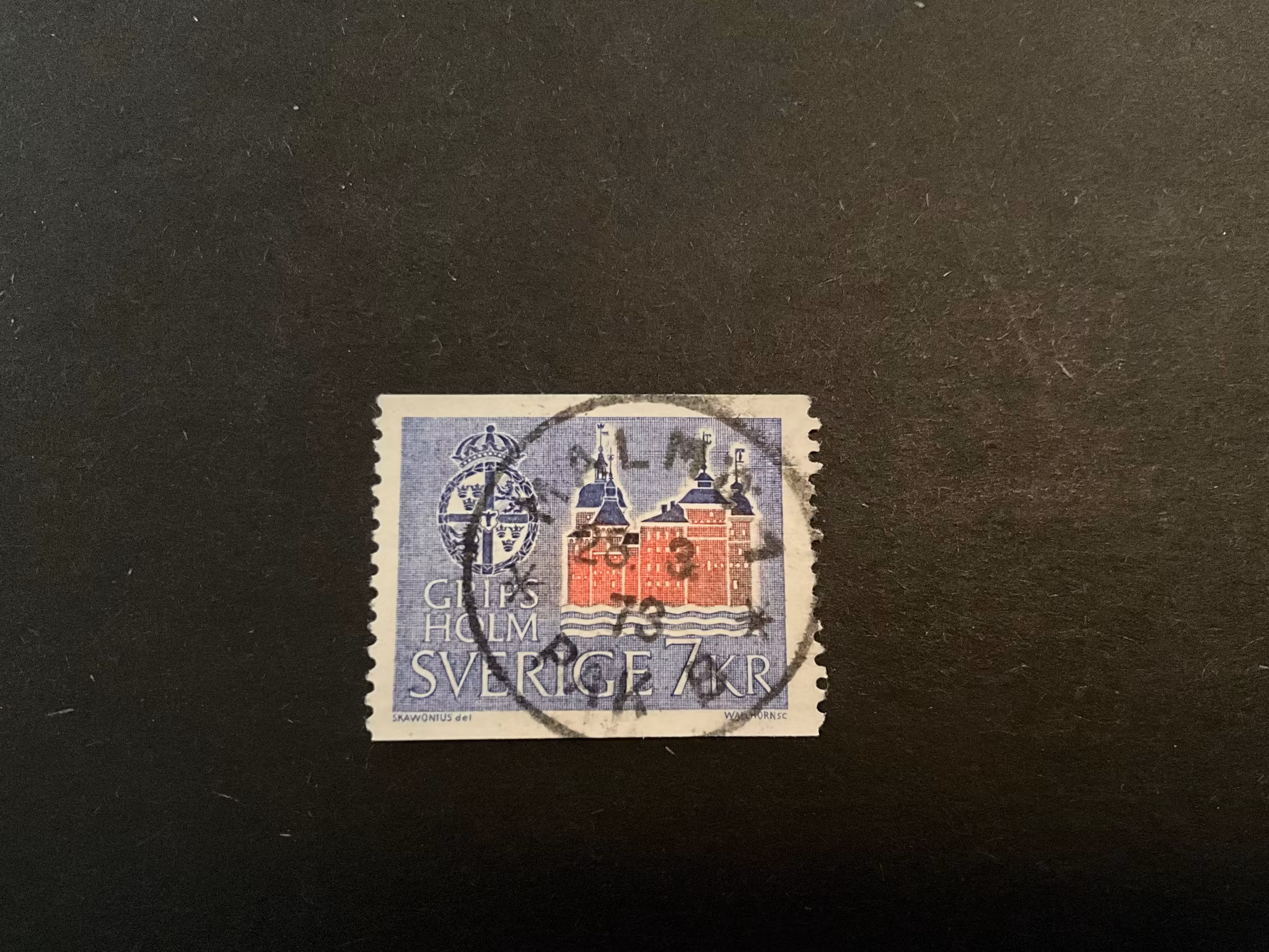 Gripsholms slott facit 601 praktstämplat MALMÖ 1