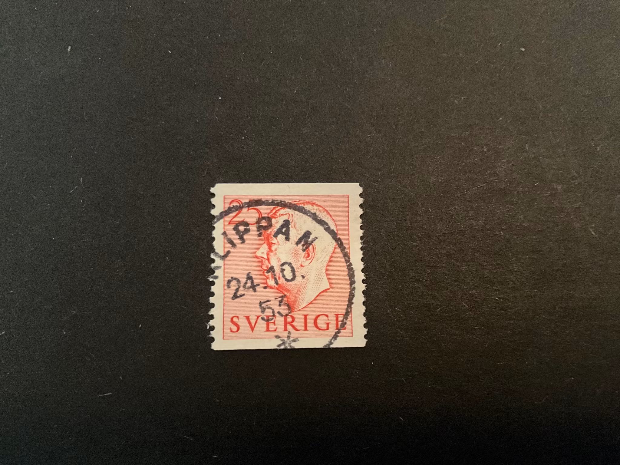 Gustaf VI Adolf facit 405 A praktstämplat KLIPPAN