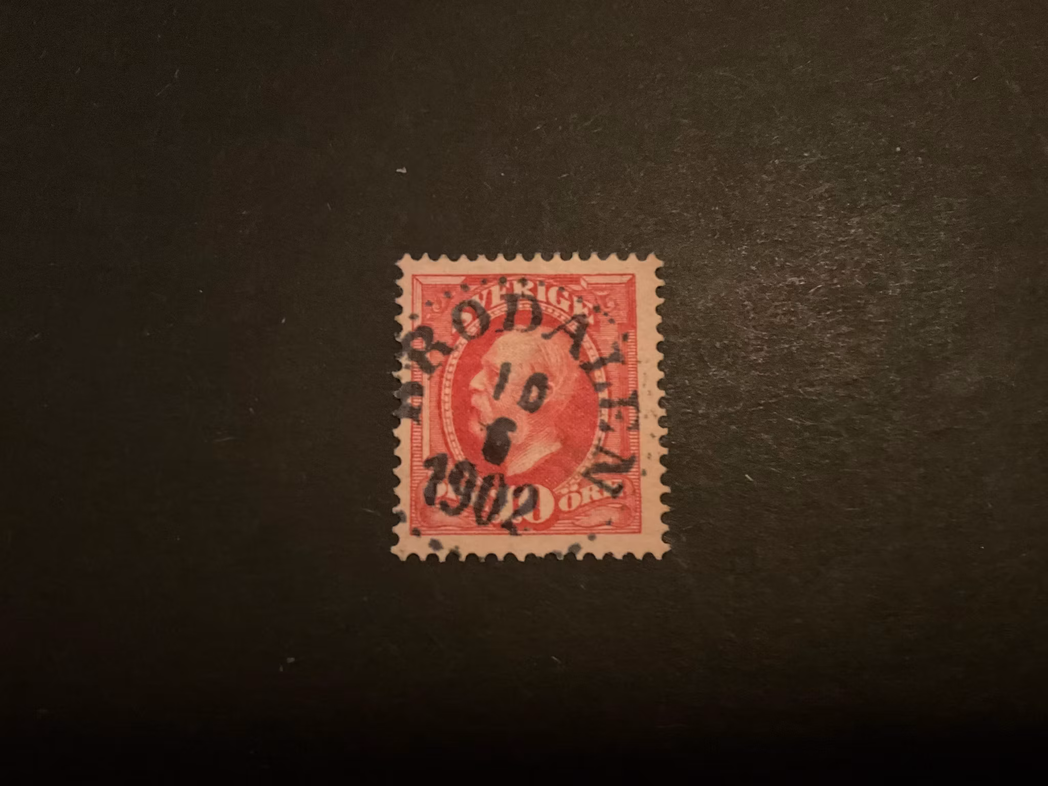 Oscar II facit 54 praktstämplat BRODALEN