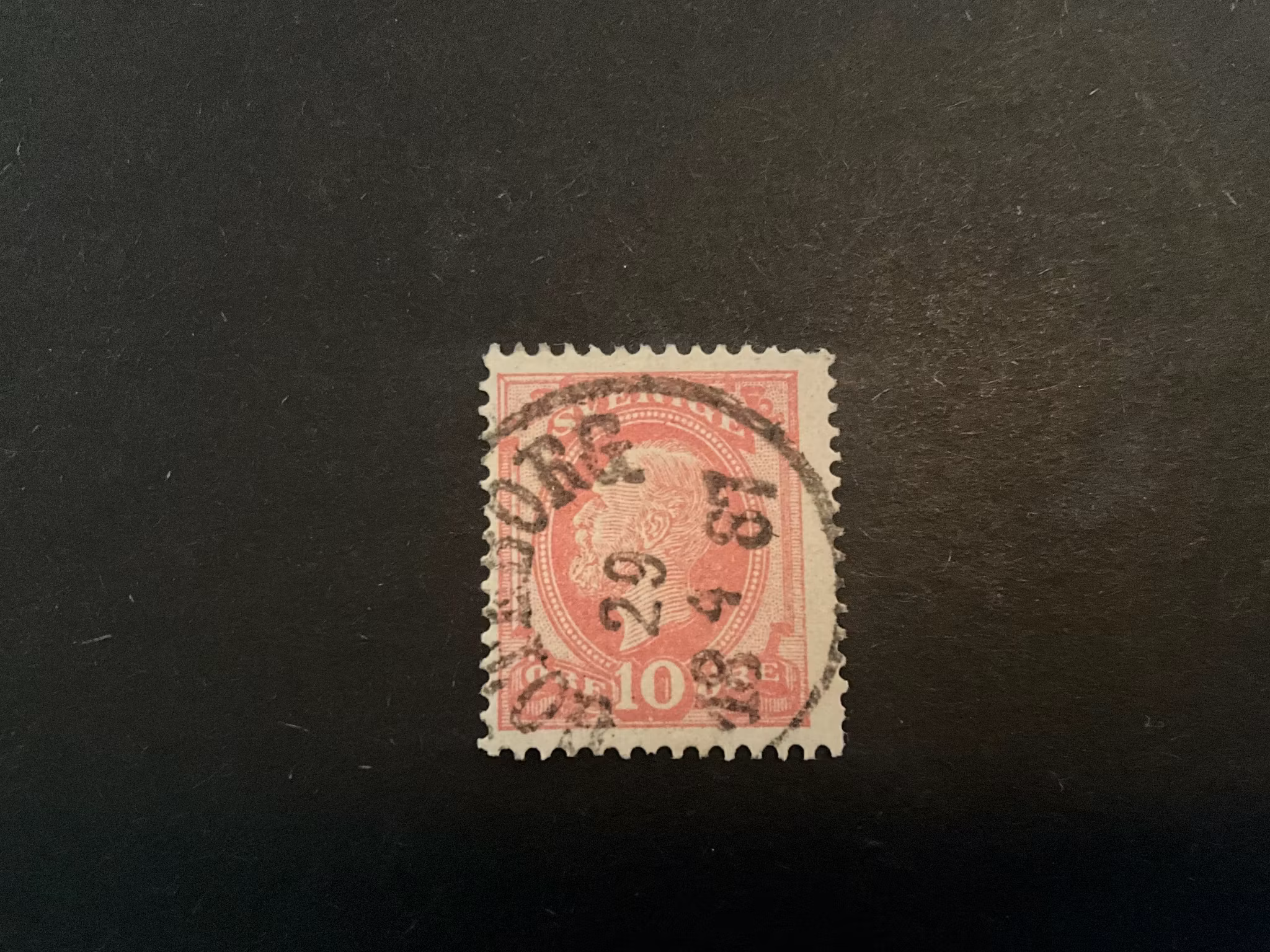 Oscar II facit 45 fin stämpel GÖTEBORG, med marginalposthorn