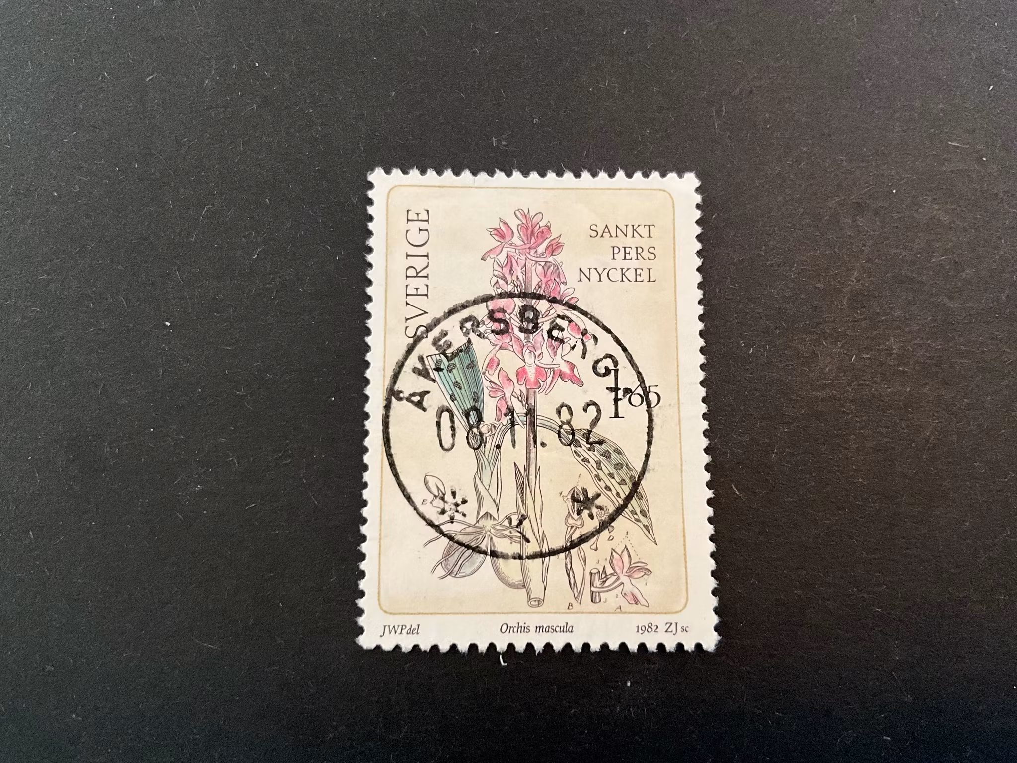 Vilda orkidéer facit 1222 lyxstämplat ÅKERSBERGA