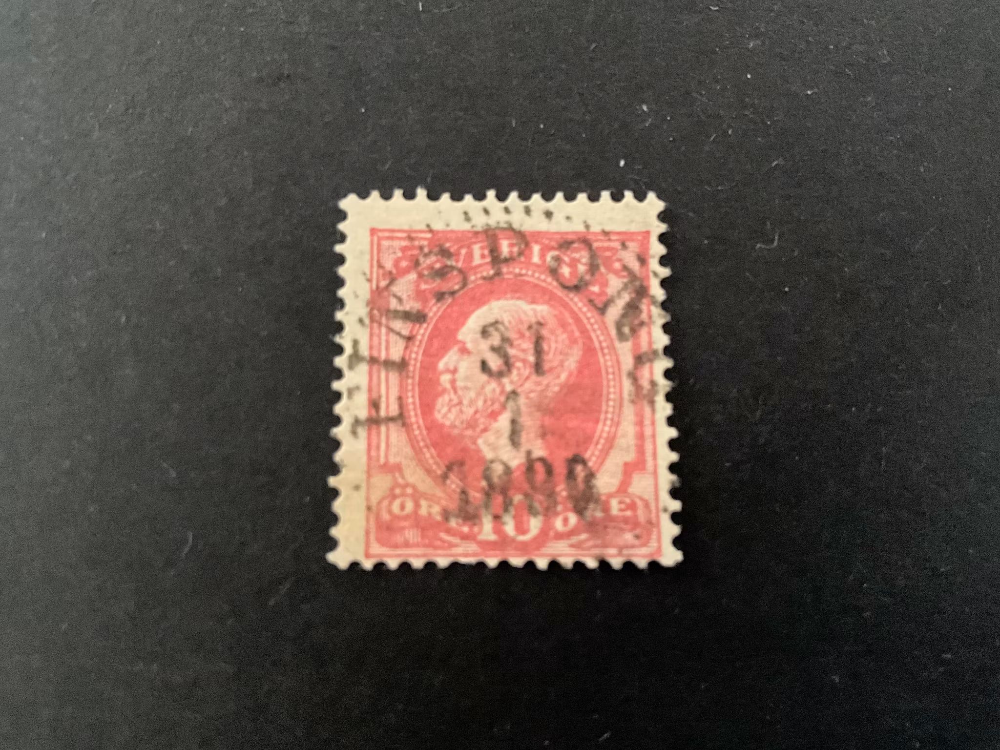 Oscar II facit 45 lyxstämplat FINSPONG