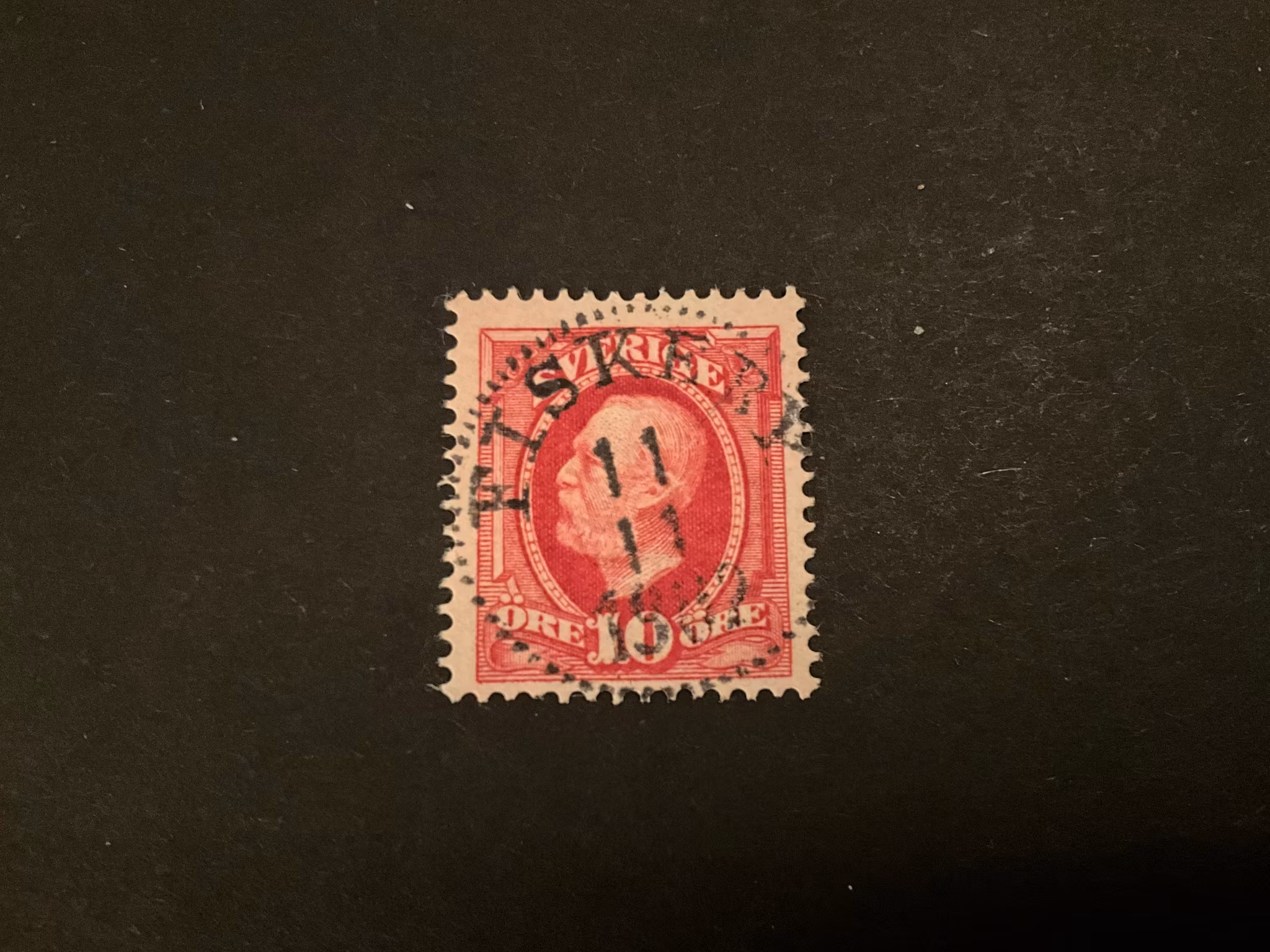 Oscar II facit 54 praktstämplat FISKEBY