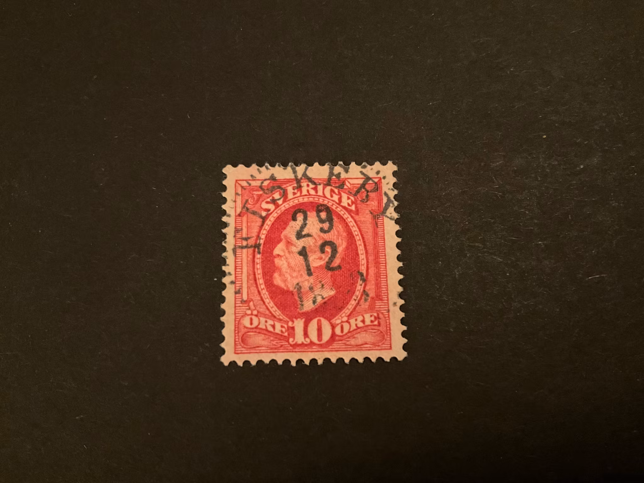 Oscar II facit 54mpraktstämplat FISKEBY