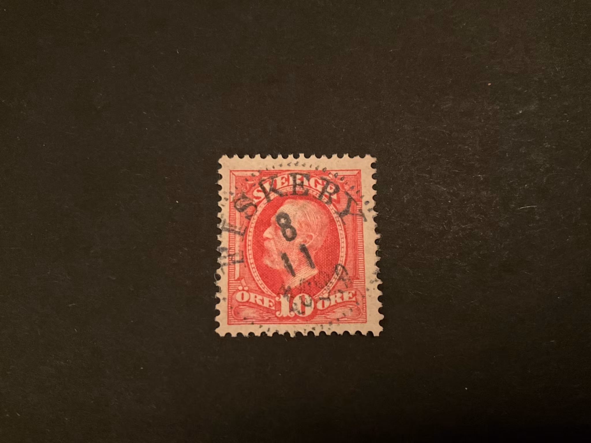 Oscar II facit 54 praktstämplat FISKEBY