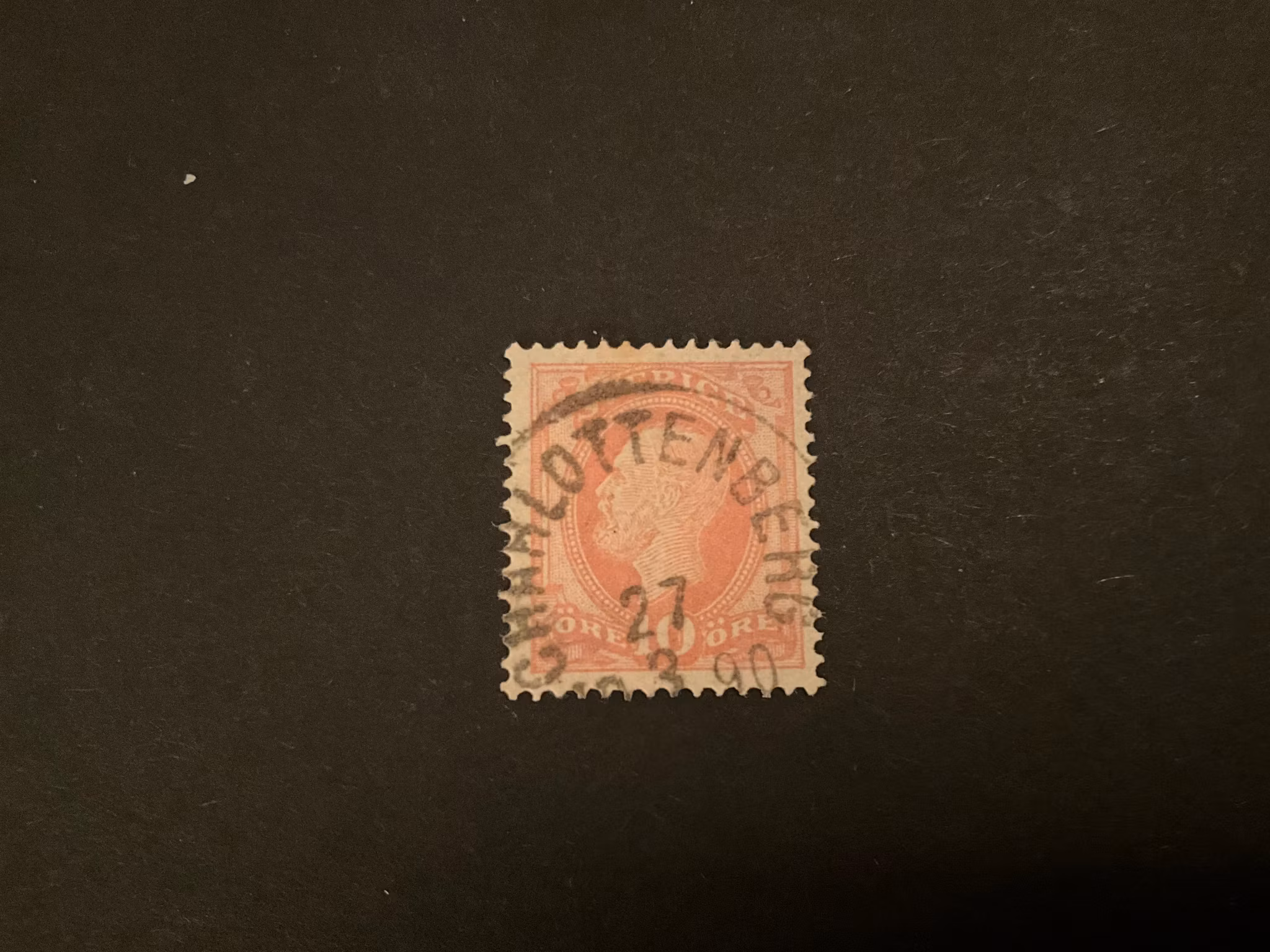 Oscar II facit 45 praktstämplat CHARLOTTENBERG