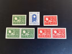 Världpostföreningen 75 år facit 390-392 postfrisk serie
