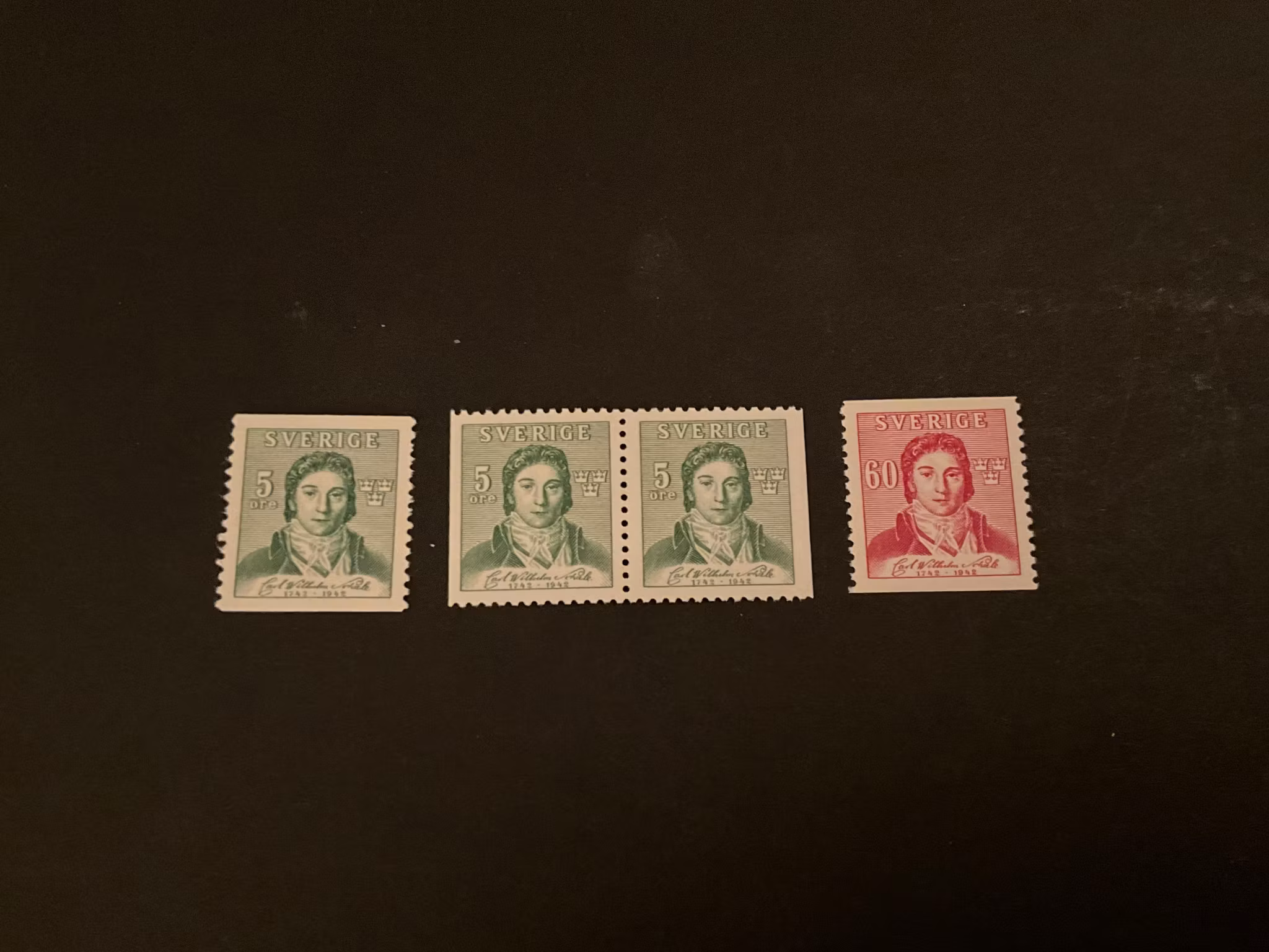 Scheele facit 342-343 postfrisk serie