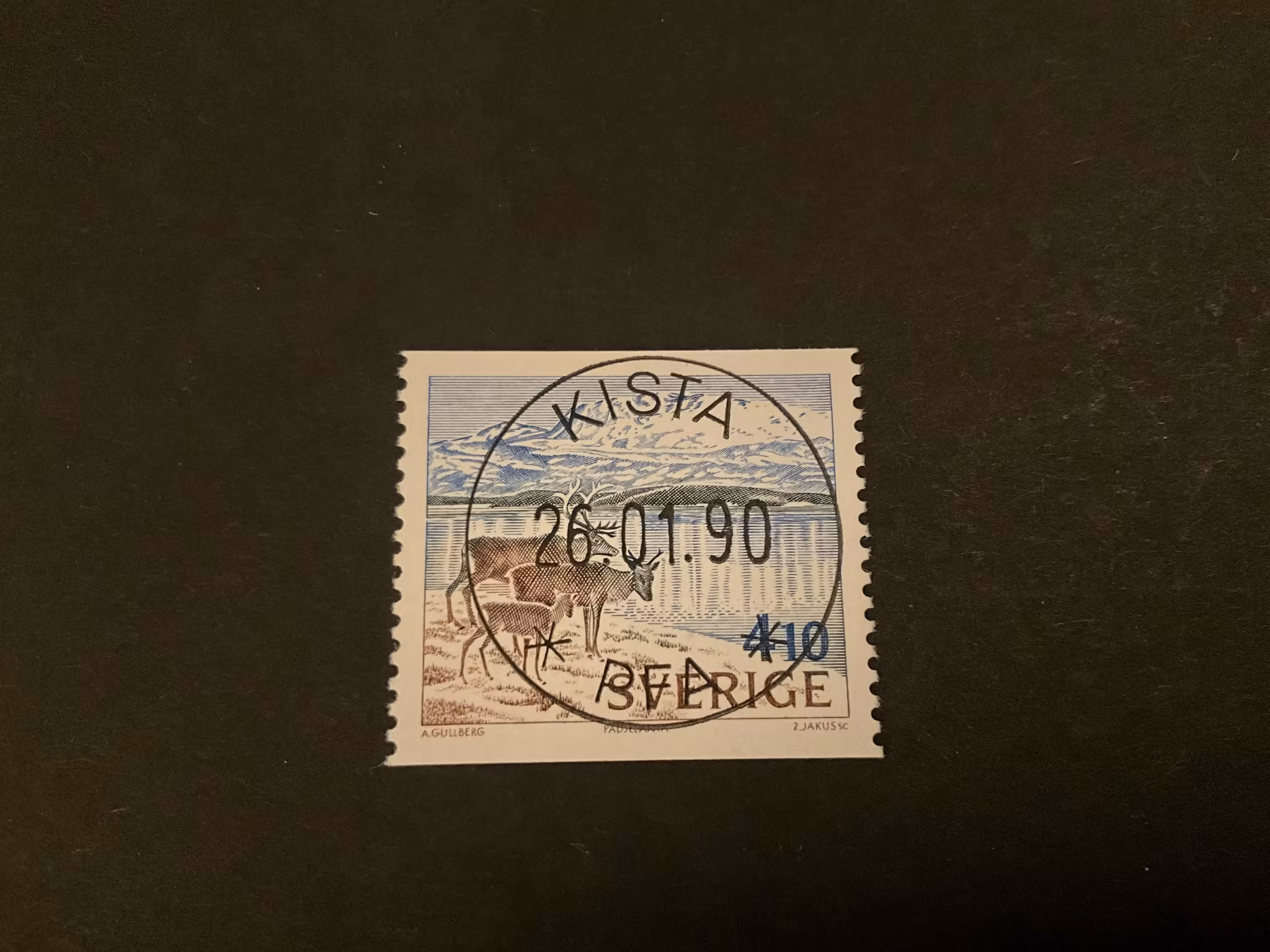 Nationalparker 2 facit 1602 lyxstämplat KISTA , första dag