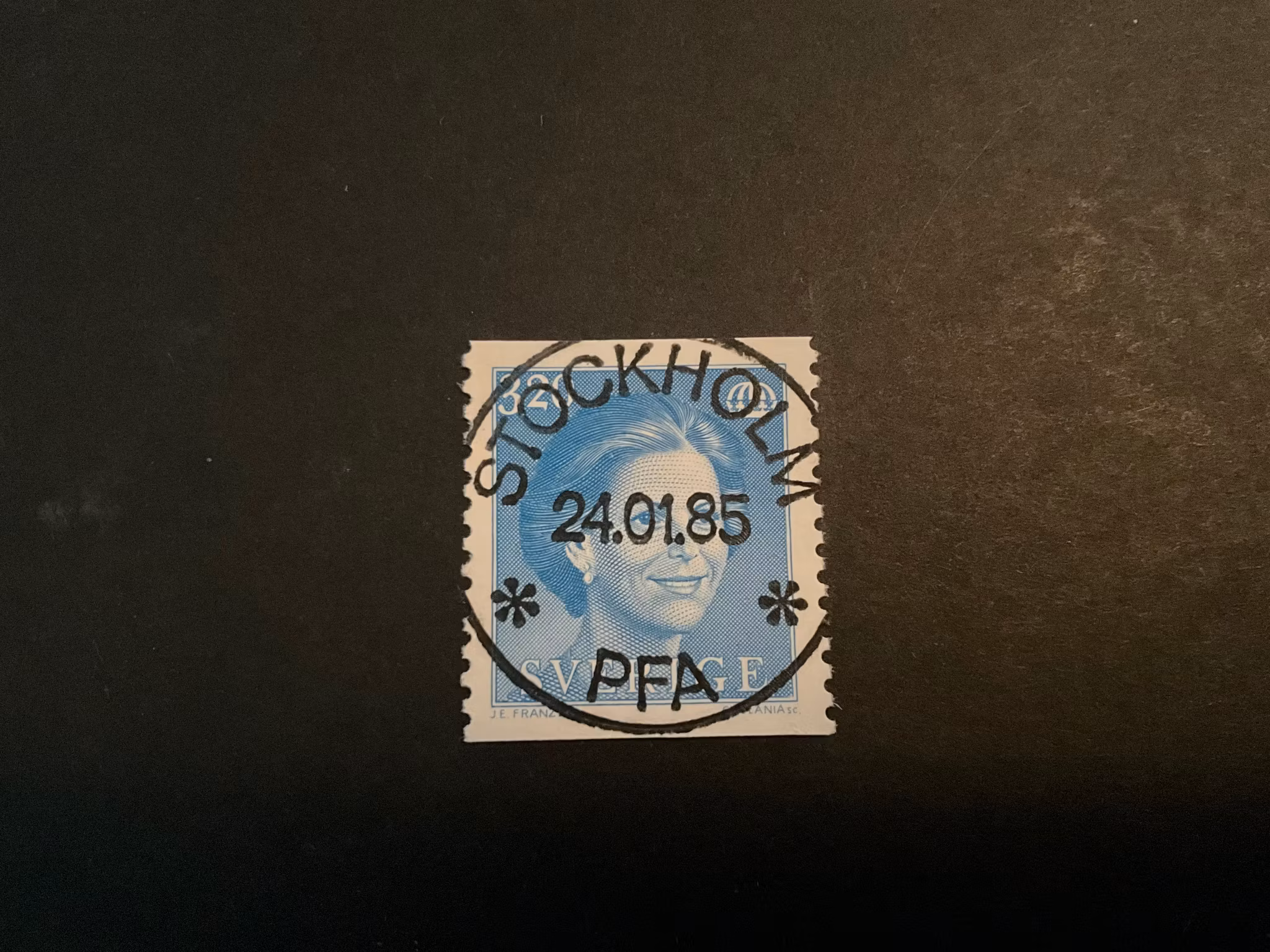 Drottning Silvia rtp II facit 1338 lyxstämplat STOCKHOLM, första dag