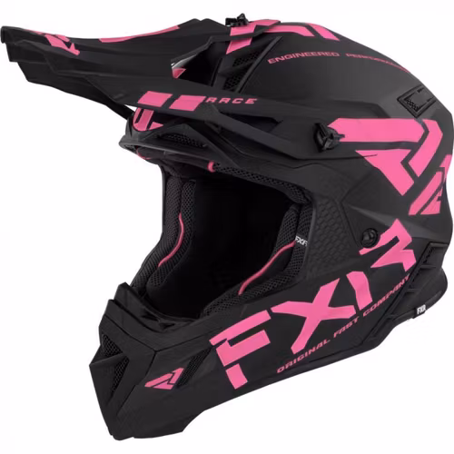 FXR Helium Race Div Hjälm, D-ring 22 Black/Elec Pink    Ord:pris  3145:-     20%