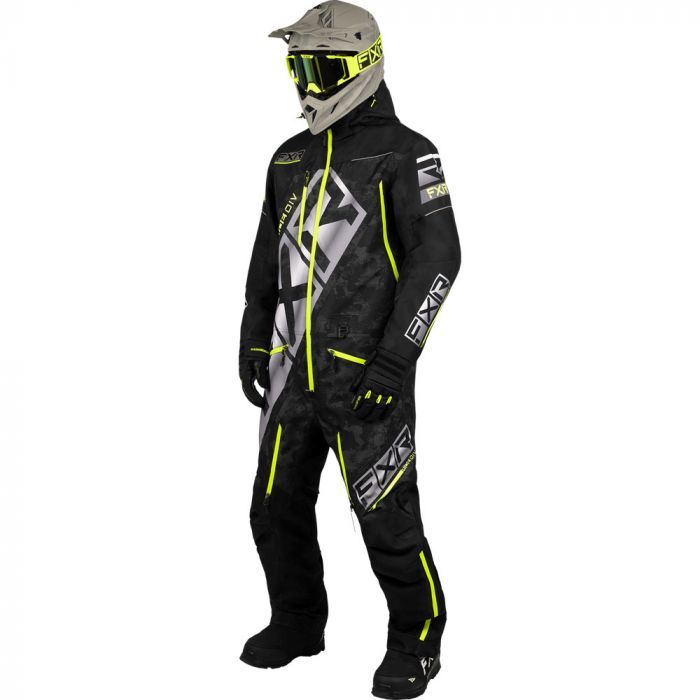 FXR CX Lite Skoteroverall (Skal) 23 Black/Black Camo/HiVis