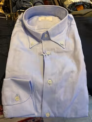 Solid 120/2 Cotton Shirt - Light Blue