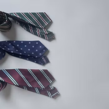Floral Silk Tie - Untipped - Navy Blue/Burgundy/Light Blue