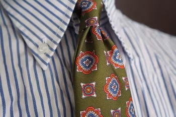 Printed Medallion - Green/Orange/Blue/Purple