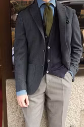 Väst Merinoull - Mörkblå