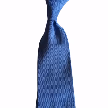 Solid Rep Silk Tie - Mid Light Blue