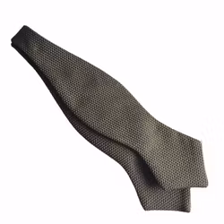 Solid Grenadine Fina Diamond Bow Tie - Olive Green