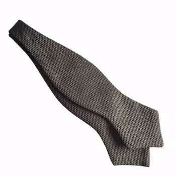 Solid Grenadine Fina Diamond Bow Tie - Olive Green