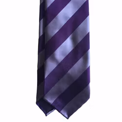 Regimental Silk Tie - Untipped - Purple