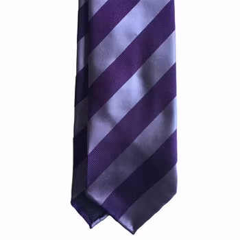 Regimental Silk Tie - Untipped - Purple