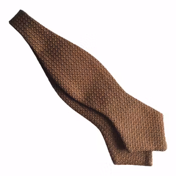Solid Grenadine Grossa Diamond Bow Tie - Nougat