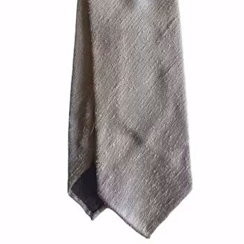 Solid Shantung Tie - Untipped - Beige
