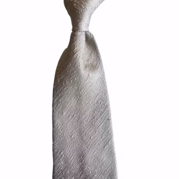 Solid Shantung Tie - Untipped - Beige