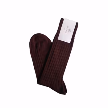 Merinoullstrumpor - Vinröd