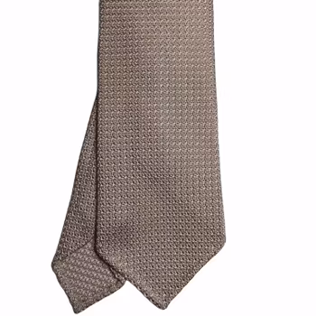 Solid Silk Grenadine Grossa Tie - Untipped - Champagne