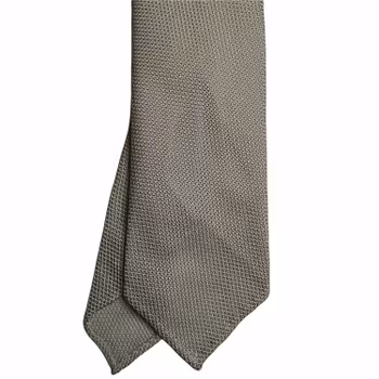 Solid Silk Grenadine Fina Tie - Untipped - Champagne