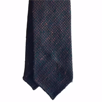 Semi Solid Shantung Grenadine Tie - Untipped - Orange/Green