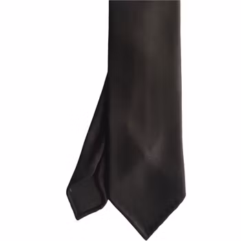 Solid 50 oz Silk Tie - Untipped -  Brown