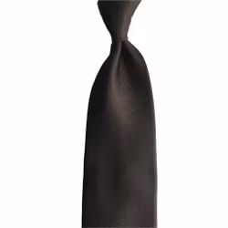 Solid 50 oz Silk Tie - Untipped -  Brown