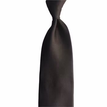 Solid 50 oz Silk Tie - Untipped -  Brown