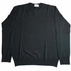 Rundhalsad Merinoulltröja - Mörkgrön