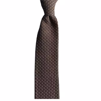 Solid Knitted Wool Tie - Light Brown