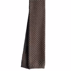 Solid Knitted Wool Tie - Light Brown