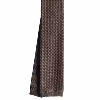 Solid Knitted Wool Tie - Light Brown