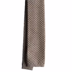 Solid Knitted Wool Tie - Beige