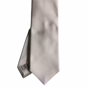 Solid Silk Tie - White