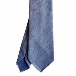 Solaro Wool/Cotton Tie - Untipped - Light Blue