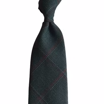 Plaide Silk/Linen Tie - Untipped - Dark Green