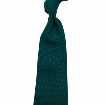 Solid Wool Grenadine Tie - Untipped - Green